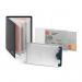 The image shows a pack of 10 durable filing accessories, specifically credit card wallet sleeves. These sleeves are silver in color and are certified as RFID SECURE, providing protection for your credit cards against identity theft. Each sleeve is designed to hold one credit card and features the brand name Durable on the front. The overall design is sleek and modern, perfect for organizing and protecting your important cards.