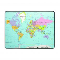 Cheap Stationery Supply of Durable Desk Mat with World map 40x53cm Pack of 5 Office Statationery
