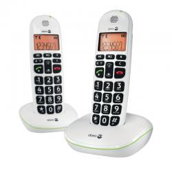 Cheap Stationery Supply of Doro DECT Cordless Telephone Big Button White Twin Pack PHONEEASY 100WD Office Statationery