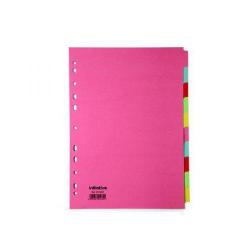 Cheap Stationery Supply of Initiative Divider A4 Manilla 10 Part Multi-Coloured 150gsm Office Statationery