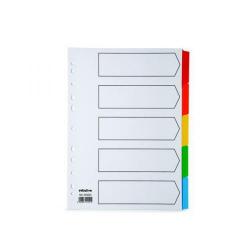 Cheap Stationery Supply of Initiative White Board A4 160gsm Divider 5 Part Coloured Mylar Tab Office Statationery