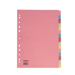 Cheap Stationery Supply of Initiative Divider A4 Manilla 15 Part Multi-Coloured 150gsm Office Statationery