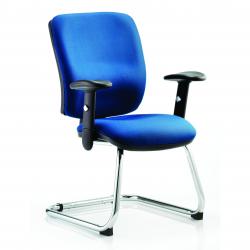 Cheap Stationery Supply of Chiro Medium Cantilever Chair Blue With Arms Office Statationery