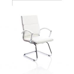 Cheap Stationery Supply of Classic Cantilever Chair White With Arms Office Statationery
