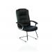 Moore Deluxe Visitor Cantilever Chair Black Leather With Arms BR000094