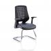 Relay Cantilever Leather Seat Black Back With Arms BR000119