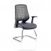 Relay Cantilever Leather Seat Silver Back With Arms BR000120