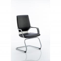 Cheap Stationery Supply of Xenon Visitor White Shell Black Leather With Arms Office Statationery