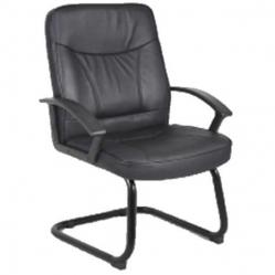 Cheap Stationery Supply of Blitz Cantilever Black Chair Black Bonded Leather With Arms Office Statationery