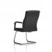 Carter Black Luxury Faux Leather Cantilever Chair With Arms BR000185