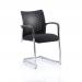 Academy Cantilever Black Back With Black Fabric Seat With Arms BR000195