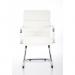 Advocate Visitor Chair White Bonded Leather With Arms BR000207