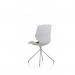 Florence Spindle White Frame Dark Grey Fabric Seat Visitor Chair BR000208