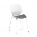 Florence White Frame Visitor Chair Grey Fabric BR000209