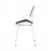 Florence White Frame Visitor Chair Grey Fabric BR000209