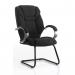 Galloway Cantilever Chair Black Fabric With Arms KC0122