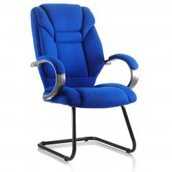 Cheap Stationery Supply of Galloway Cantilever Chair Blue Fabric With Arms Office Statationery