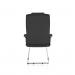 Moore Deluxe Visitor Cantilever Chair Black Leather With Arms KC0152