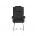 Moore Deluxe Visitor Cantilever Chair Black Leather With Arms KC0152