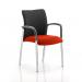 Academy Black Fabric Back Bespoke Colour Seat With Arms Tabasco Red KCUP0028
