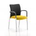 Academy Black Fabric Back Bespoke Colour Seat With Arms Senna Yellow KCUP0029