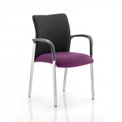 Cheap Stationery Supply of Academy Black Fabric Back Bespoke Colour Seat With Arms Tansy Purple Office Statationery