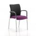 Academy Black Fabric Back Bespoke Colour Seat With Arms Tansy Purple KCUP0032