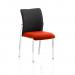 Academy Black Fabric Back Bespoke Colour Seat Without Arms Orange KCUP0044