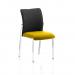 Academy Black Fabric Back Bespoke Colour Seat Without Arms Yellow KCUP0045