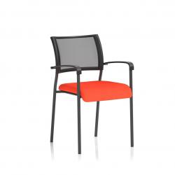 Cheap Stationery Supply of Brunswick Bespoke Colour Seat Black Frame Tabasco Red Office Statationery