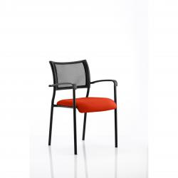 Cheap Stationery Supply of Brunswick Bespoke Colour Seat Black Frame Tabasco Red Office Statationery