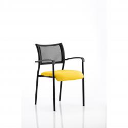 Cheap Stationery Supply of Brunswick Bespoke Colour Seat Black Frame Senna Yellow Office Statationery