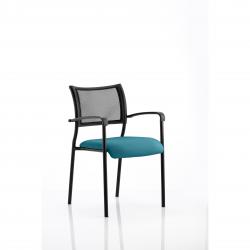 Cheap Stationery Supply of Brunswick Bespoke Colour Seat Black Frame Maringa Teal Office Statationery