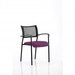 Cheap Stationery Supply of Brunswick Bespoke Colour Seat Black Frame Tansy Purple Office Statationery