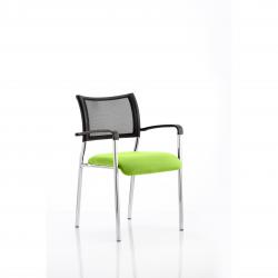 Cheap Stationery Supply of Brunswick Bespoke Colour Seat Chrome Frame Myrrh Green Office Statationery
