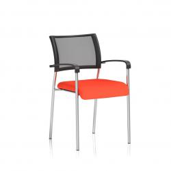 Cheap Stationery Supply of Brunswick Bespoke Colour Seat Chrome Frame Tabasco Red Office Statationery