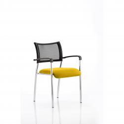 Cheap Stationery Supply of Brunswick Bespoke Colour Seat Chrome Frame Senna Yellow Office Statationery