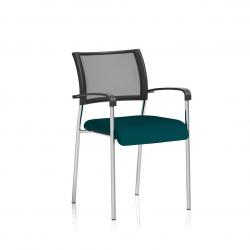 Cheap Stationery Supply of Brunswick Bespoke Colour Seat Chrome Frame Maringa Teal Office Statationery