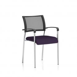 Cheap Stationery Supply of Brunswick Bespoke Colour Seat Chrome Frame Purple Office Statationery