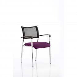 Cheap Stationery Supply of Brunswick Bespoke Colour Seat Chrome Frame Purple Office Statationery