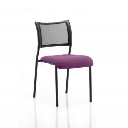 Cheap Stationery Supply of Brunswick No Arm Bespoke Colour Seat Black Frame Tansy Purple Office Statationery