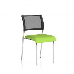 Cheap Stationery Supply of Brunswick No Arm Bespoke Colour Seat Chrome Frame Myrrh Green Office Statationery