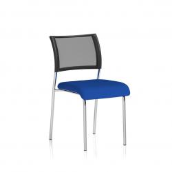 Cheap Stationery Supply of Brunswick No Arm Bespoke Colour Seat Chrome Frame Stevia Blue Office Statationery