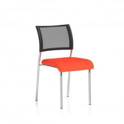 Cheap Stationery Supply of Brunswick No Arm Bespoke Colour Seat Chrome Frame Tabasco Red Office Statationery