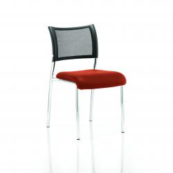 Cheap Stationery Supply of Brunswick No Arm Bespoke Colour Seat Chrome Frame Tabasco Red Office Statationery