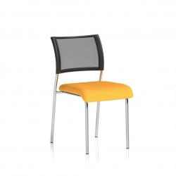 Cheap Stationery Supply of Brunswick No Arm Bespoke Colour Seat Chrome Frame Senna Yellow Office Statationery