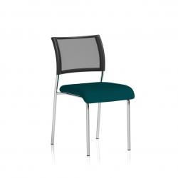 Cheap Stationery Supply of Brunswick No Arm Bespoke Colour Seat Chrome Frame Maringa Teal Office Statationery