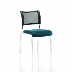 Cheap Stationery Supply of Brunswick No Arm Bespoke Colour Seat Chrome Frame Maringa Teal Office Statationery