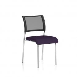 Cheap Stationery Supply of Brunswick No Arm Bespoke Colour Seat Chrome Frame Tansy Purple Office Statationery