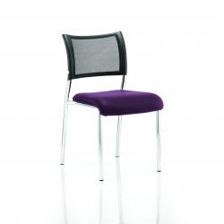 Cheap Stationery Supply of Brunswick No Arm Bespoke Colour Seat Chrome Frame Tansy Purple Office Statationery